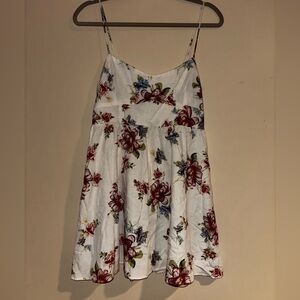 Zara Cream Floral Baby Doll Dress - M